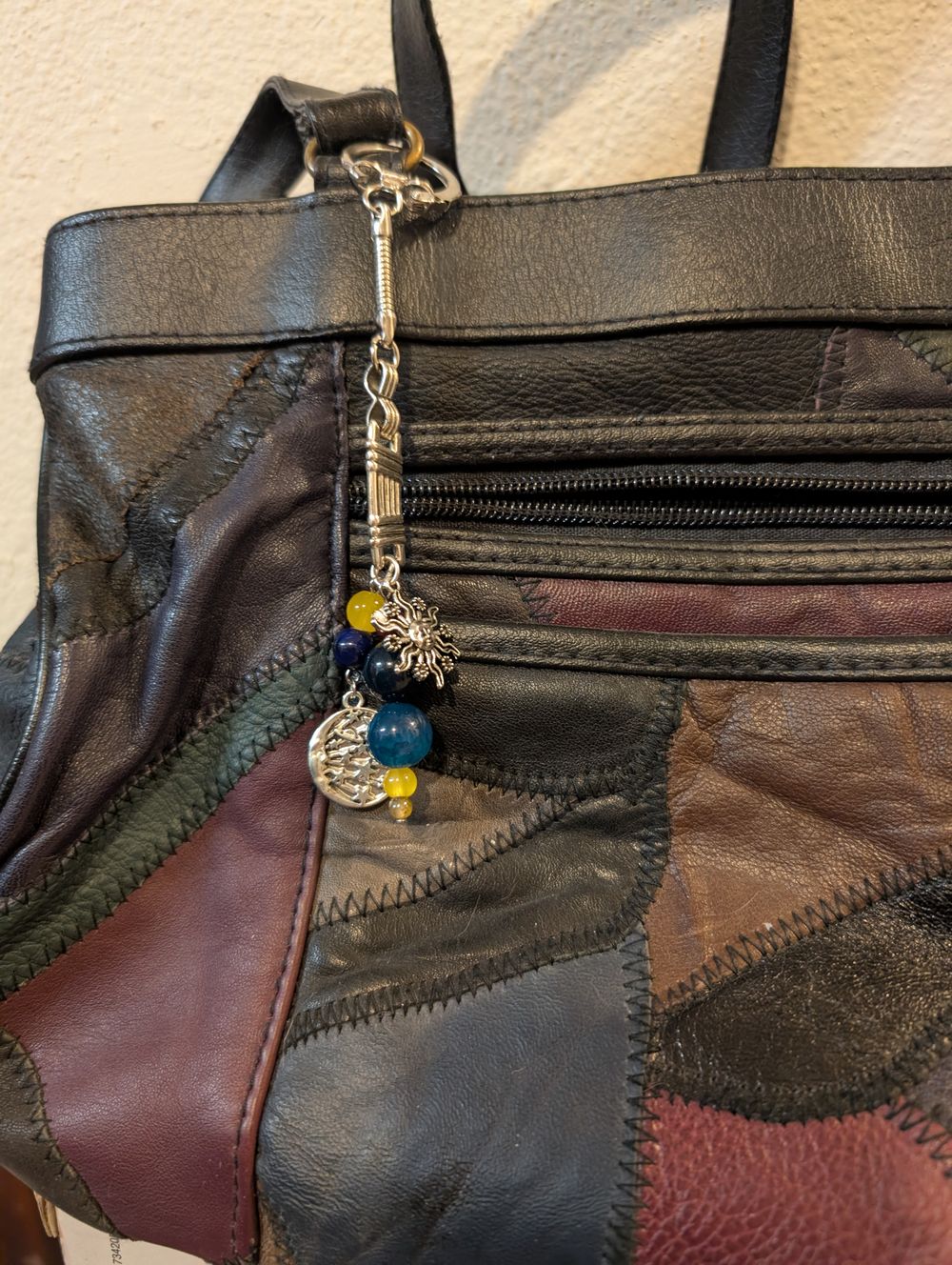 Sun and moon bag/keychain charm
