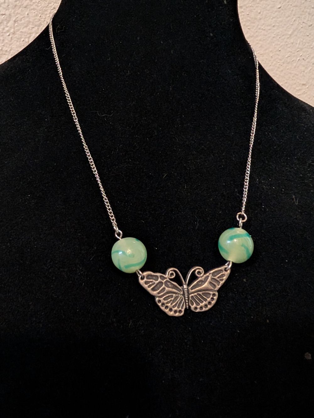 Pewter Butterfly Necklace