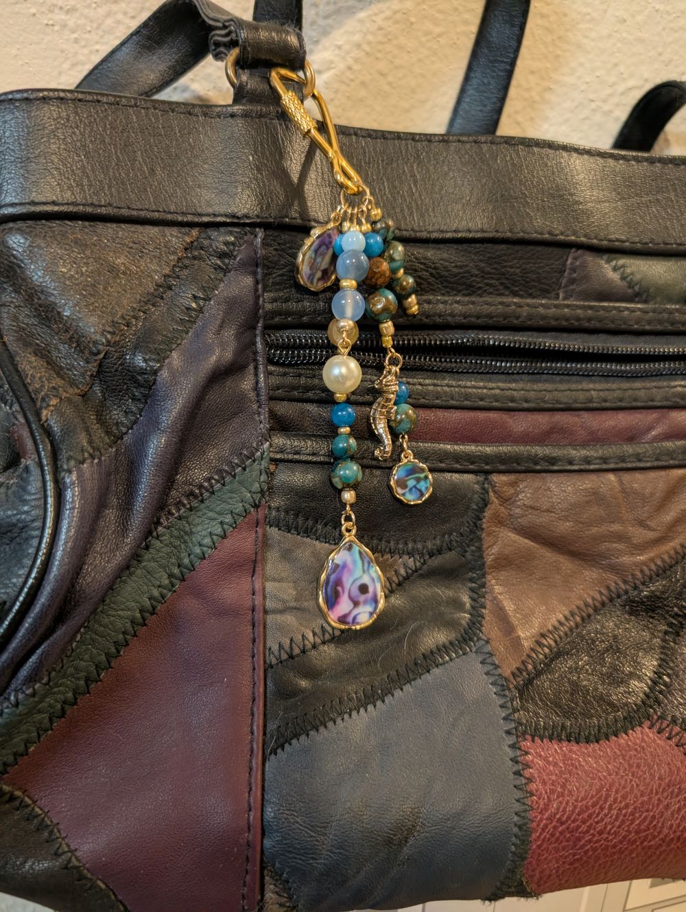 Gold Under the Sea bag/keychain charm