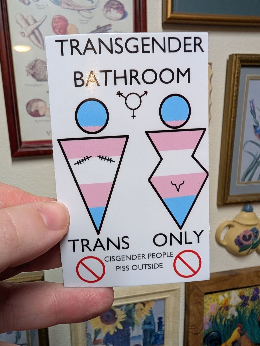Transgender Bathroom sticker